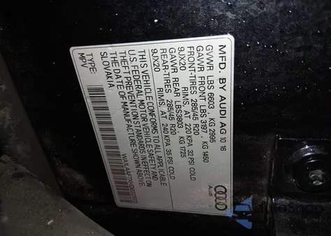 2017 Audi Q7 3.0T Premium z USA, uszkodzony, nr VIN WA1LAAF7XHD032523